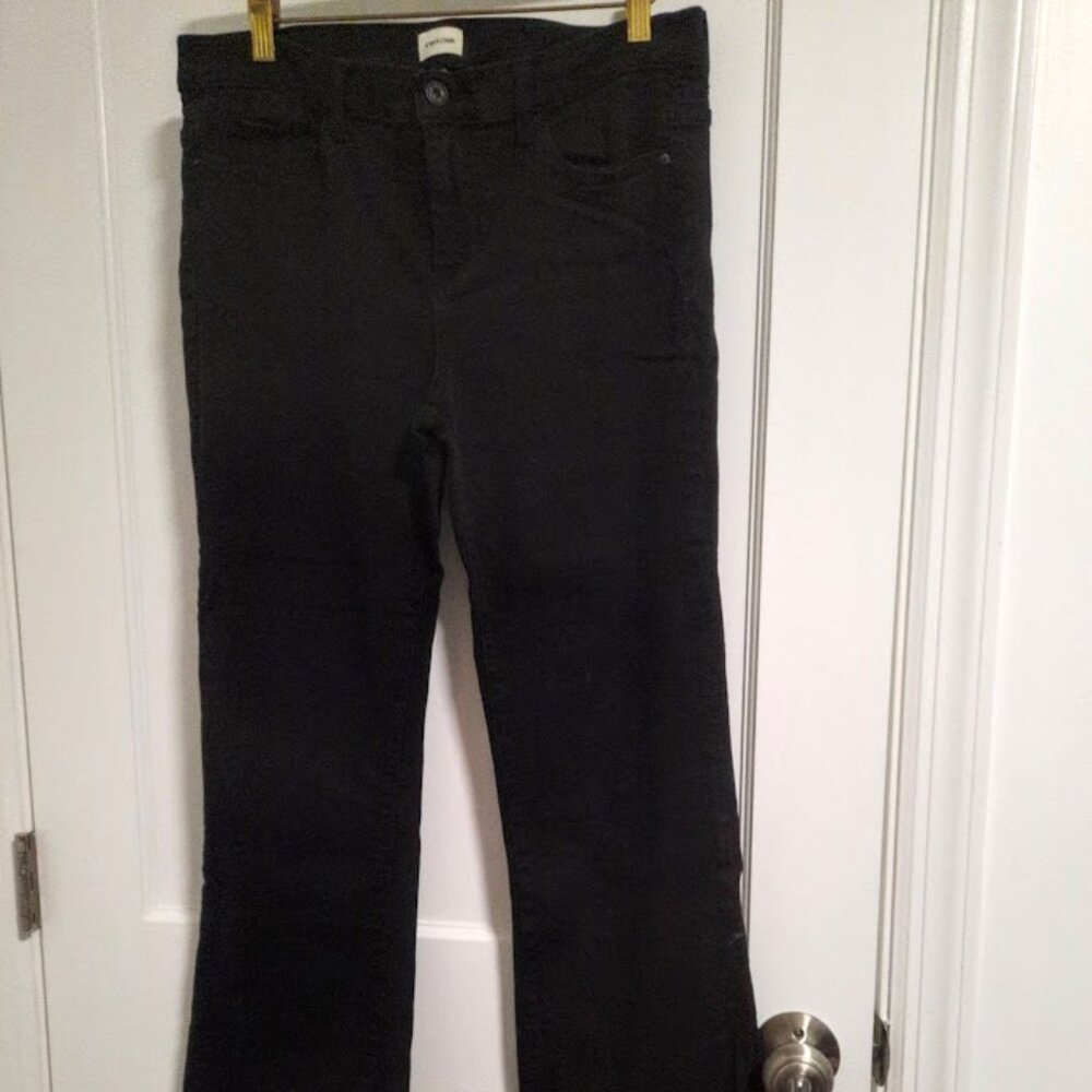 Sneak Peek Black Stretch Denim Pom Pom Hem Jeans Sz 11